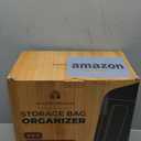 Bamboo Storage Bag Organizer, with Foil, Wax, and Plastic Wrap cutter, 9 in 1