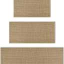 Artoid Mode Washable Non Slip Kitchen Rugs and Mats Set of 3, Rubber Backing Absorbent Kitchen Mats for Floor Front of Sink - 17"x29"+17"x36"+17"x47"