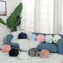 Knot Pillow Ball Round Cushion Pillows, Children Room Decoration Plush Toys Calming Stress Relief Toy (Dark Blue,11in/28cm)