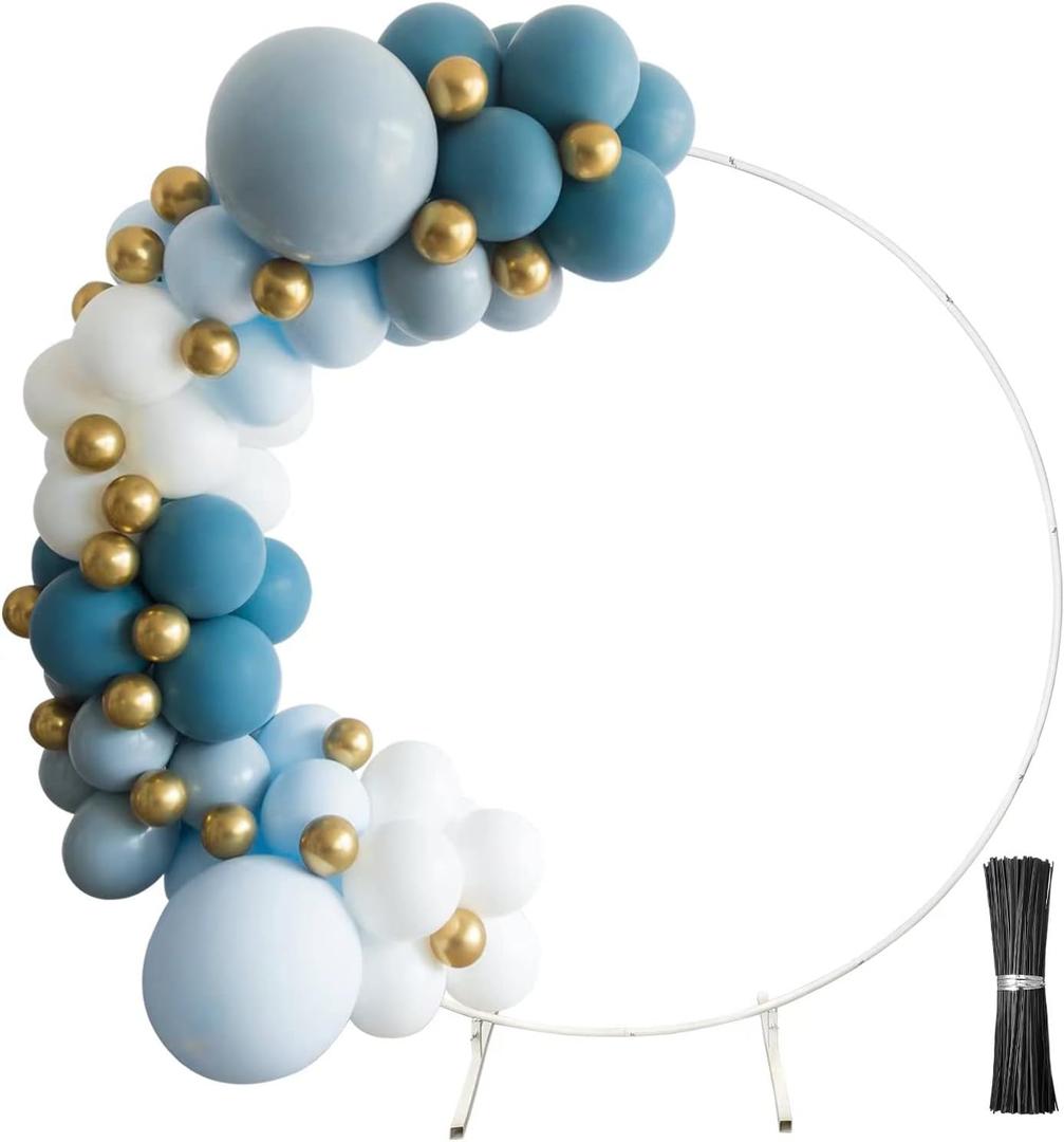 Wedding Arch Round Backdrop Stand Wedding Arches for Ceremony Wedding Arch Stand 6.6ft Round Balloon Arch Frame Golden Balloon Arch Stand Round Balloon Backdrop Frame