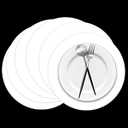 50 Pieces Baby Blue Paper Place Mats Round Disposable Table Mats Paper Doilies Decorative Placemats for Wedding Banquet Party Home Dining Tableware Decor