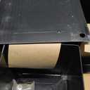 6x6 Inches Wood Posts Base Cover, Inner Size 5.5"x5.5", 4 Pack Fence Post Support Square Black Metal Brackets, Bolt Down Post Base Bracket for Anchor Fences, Carport, Pergola