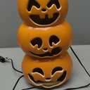 17" Jack O Lantern - Halloween Plastic Pumpkin Lantern - Holiday Pre-lit Pumpkin Lights-Halloween Decoration for Outdoor and Indoor- Waterproof and ETL Certified Light with Two Safety Fuse