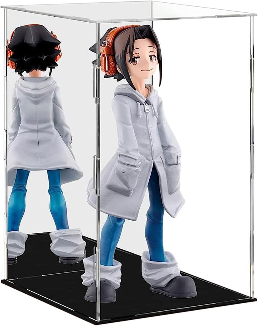 Display Case 7.8x7.8x11.8inch,20x20x30cm for Collectibles Assemble Clear Acrylic Box Alternative Glass Case for Display Action Figures Home Storage Organizing Toys