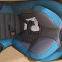 Safety 1st Ellaris 3-in-1 Convertible Car Seat, Slim Fit Design, Rear & Forward-Facing, 5-Position Headrest, 3-Across Fit, Travel-Friendly with Machine-Washable Seat Pad, Peacock Blue