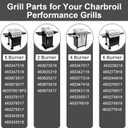 Utheer Grill Replacement Kit for Charbroil Performance 5 Burner 463347519 463347518 463275717 463243518, 475 4 Burner 463347017, 463673017, 463376018P2 Liquid Propane, Grill Burner Tubes, Heat Plates