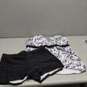 Zando Womens Tankini Bathing Suits Tummy Control Swim Suits for Women 2025 Two Piece Swimsuit Womens Swimsuits Tankini with Shorts Women's Swimwear White Black Pattern 14-16