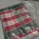 SASTYBALE Red and White Plaid Tablecloth,Rectangle Xmas Metallic Fabric Table Cloth Wrinkle Resistant Heavy Weight Polyester Table Cloths for Holiday Kitchen Dinning Tabletop(52" x 70")