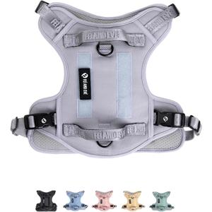 2026 New Edition, Fei & Eve Classic Dog Harness - Quick-Release Buckles | 3-Point No-Pull Control | Heavy-Duty 900D Nylon | Dual Safety Handles | Breathable Mesh | Adjustable Fit | Large,Gray
