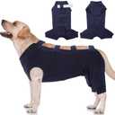 IECOii Pet Surgery Recovery Suit,Breathable Dog Bodysuit E-Collar & Cone Alternative Surgical Suit After Spayed/Neutered Wear,Recovery Suit for Dogs Male Female Sleeve to Prevent Licking,XL-Blue 