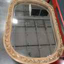 Rustic Oval Rattan Mirrors for Wall 16 X 24 Inch, Hanging Wood Frame Mirrors for Bedroom, Handmade Unique Coastal Mirror Wall Decorative for Bathroom Entryway, Horizontal or Vertical