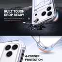 Shields Up Designed for iPhone 17 Pro Max Case, Minimalist Wallet Case with Card Holder (3 Cards) & Ring Stand/Kickstand, [Drop Protection] Slim Protective Cover for iPhone 17 Pro Max (6.9 inch) Clear