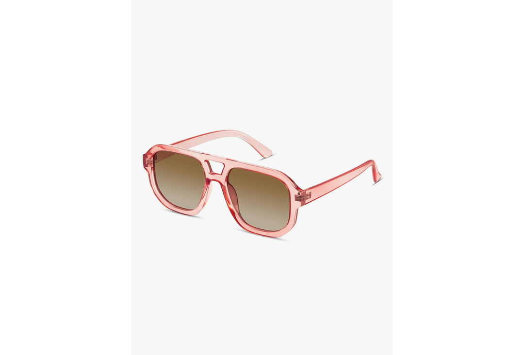 livho Trendy Polarized Square Aviator Sunglasses Women Men Square Eyewear Frame, Retro Sun Glasses for Women Men 2025 Shades
Color: Pink/Light Brown