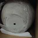 Kante 21.7" H Buff Concrete Tall Planter, Large Outdoor Indoor Decorative Pot with Drainage Hole and Rubber Plug, Modern Round Style for Home and Garden