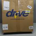 Drive Medical 11148-1 Folding Steel Bedside Commode Chair, Portable Toilet, Supports Individuals Weighing Up To 350 Lbs, with 7.5 Qt. Bucket and 13.5 Inch Seat, Grey