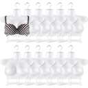Suzile 12 Pcs Female Mannequin Torso Hollow Back Stackable Dress Form Upper Mannequin Hanger Women Body Torso with Hanging Hooks for Tshirt Display Countertop Craft Show Photos Design Shop (White), 15.4 inches