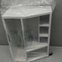 Paper Plate Dispenser, Paper Plate Holder for Kitchen Counter, Wood Rustic Silverware Utensil Caddy, Cutlery Flatware Organizer Box for Cups Spoons Forks Plates Napkins, Kitchen Accessories (White)