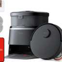 Yeedi M12 PRO+ Robot Vacuum and Mop, 11000Pa Strong Suction, ZeroTangle Technology, TruEdge Deep Mopping, Auto Mop Washing/Drying, Auto-Lift Mopping, Mini Omni Station, Black