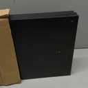 C Shaped End Table,Solid Wood C Table for Couch,Bedroom and Living Room,Space-Saving Small Side Table for Laptop and Narrow Spaces (Black)