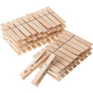 Mr. Pen- Wooden Clothes Pins, Large Natural Wood, 50 Pack, 2.9 Inch, Rust Resistant for Classroom, Crafts