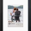 Black Wedge Matted Wood Matted 8x10/5x7-5x7