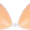 Niidor Adhesive Strapless Bra for Women Sticky Invisible Push up Silicone Bra for Backless Dress 2025 Upgraded Clasp Bras (Creme)