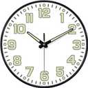 12 Inch Silent Wall Clocks Battery Operated, Glow in The Dark Wall Clock with Easy Read Numbers Non-Ticking Tempered Glass Night Vision Clocks for Living Room Office Gym Bedroom, Modern White
