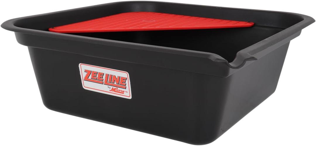 ZEELINE BY MILTON Drain Pan with Filter Drain, 9.5-Quart, For Use with Motor Oils, Transmission Fluids, and Coolants, with Removable Mesh (ZE702)