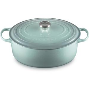 Le Creuset Enameled Cast Iron Signature Oval Dutch Oven, 8 qt., Sea Salt