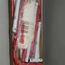 Mylec Steel Junior Hockey Goal for Indoor + Outdoor (52 x 43), Easy Assembly, Lightweight, Portable, and Net Weave System (Red, 17 Pounds)