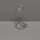 Abom 1 Pack 8in Single Ornament Display Stand, Air Plant Holder, Terrariums Hanger, Silver Iron Hanging Hook for Christmas Halloween Decoration, Glass Crystal Witch Ball, Home Wedding, Party Decor (1pcs)