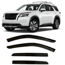 2022-2025 Tape-On Rain Guards for Nissan Pathfinder Side Window Visor Deflectors S SV SL Platinum Rock Creek Smoke Tinted Vent Shades 2023 2024