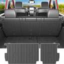 powoq Cargo Mat Compatible with 2009-2015 Honda Pilot Trunk Mat Cargo Liner TPE Backrest Trunk Liner 2nd Back Seat Protector Replacement for 2009-2015 Honda Pilot Accessories