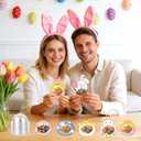 24 Pack Easter Cards for Kids, Easter Candy Holders with Plastic Domes, Cute Bunny Eggs Chick Gift Cards for Classroom Gifts Exchange Home Office Party Treats Favors