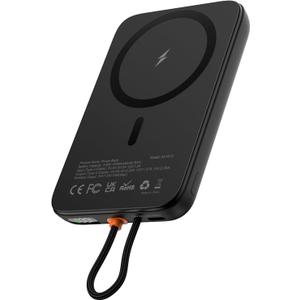 AsperX Magnetic Power Bank, 10,000mAh Magnetic Battery Pack Built-in USB-C PD 22.5W Fast Charging, LCD Display, Wireless Portable Charger Compatible for iPhone 17/16/15/14/13/12 Series, Black AsperX Magnetic Power Bank, 10,000mAh Magnetic Battery Pack Built-in USB-C PD 22.5W Fast Charging, LCD Display, Wireless Portable Charger Compatible for iPhone 17/16/15/14/13/12 Series, Black