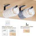 9 x Mkono 2 Pack Tumbler Lid Organizers Inside Cabinet, Tumbler Lid Holder for Cup Water Bottle Space Saving Self-Adhesive or Drilling Tumbler Lid Hooks for Under Cabinet Kitchen Organization and Storage