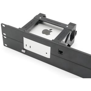 Rack Mount for 1 pcs Apple Mac mini M4 with Remote on/Off Button and 1x RJ45 ethernet Keystone