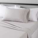 Amazon Basics Lightweight Super Soft Easy Care Wrinkle-Free Breathable Brushed Microfiber 3 Piece Bed Sheet Set with 14-Inch Deep Pockets, Twin, Light Gray, Solid