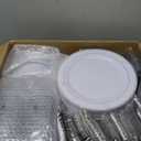 WELLIFE 600 Pcs Sliver Disposable Dinnerware for 100 Guests, Dinnerware Set of 100 Dinner Plates, 100 Salad Plates, 100 Spoons, 100 Forks, 100 Knives, 100 Cups