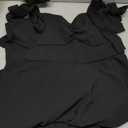 Floerns Women's Plus Size Elegant Tie Shoulder Midi Dress Ruched A Line Graduation Wedding Guest Dress, XL