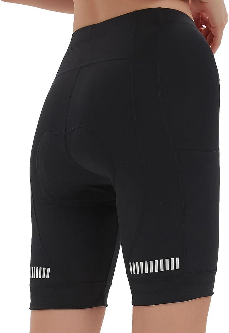 NOOYME Womens Bike Shorts for Cycling with 3D Padded Women Cycling Shorts (Black, S)