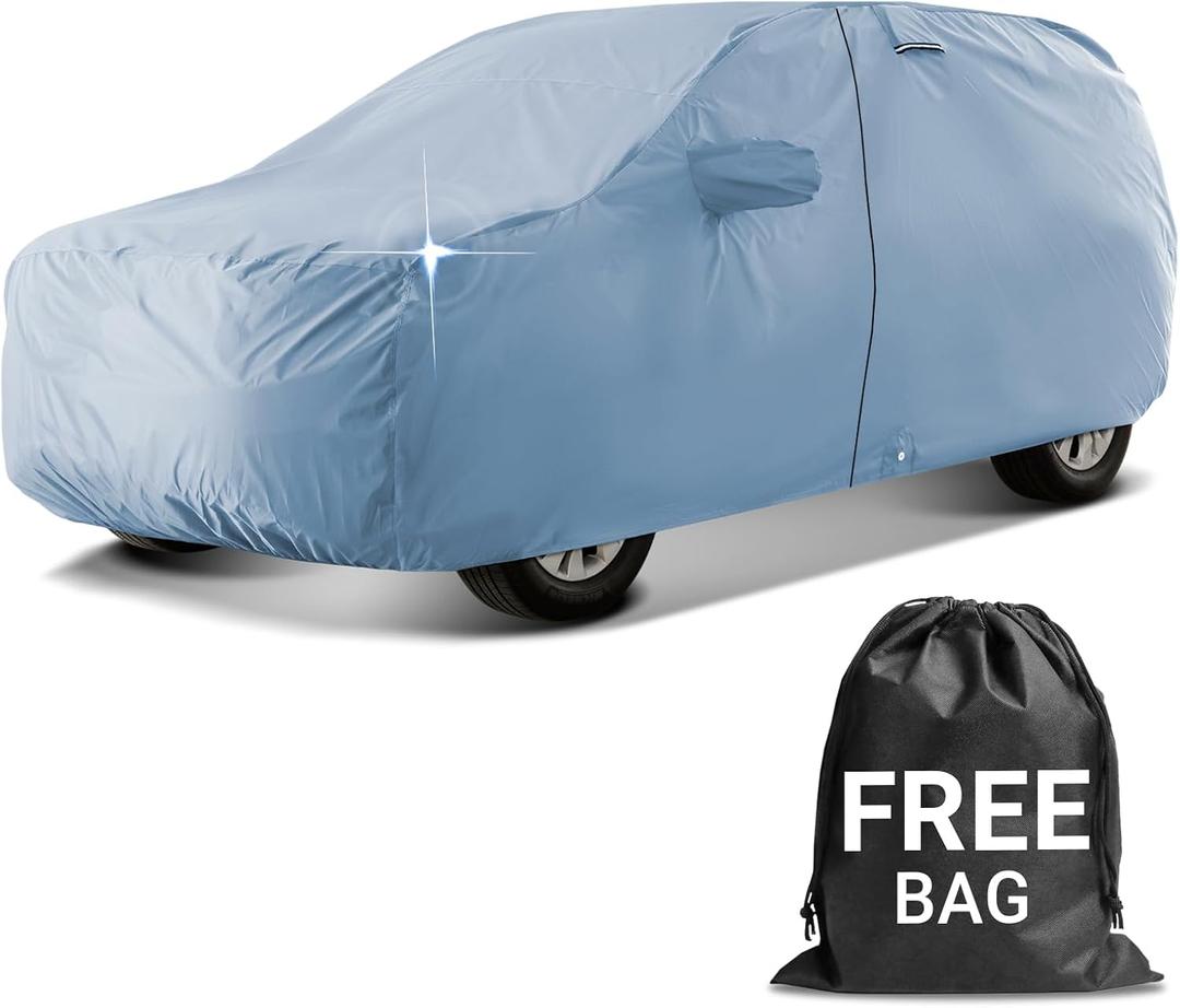 iCarCover 30-Layer Premium SUV Car Cover Waterproof All-Weather | Rain Snow UV Sun Hail Protector for Automobiles | Automotive Accessories | Full Exterior Outdoor SUV Car Cover Fit (194-201 inch)