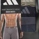 adidas Men's Performance Athletic Mesh Boxer Brief Underwear, Moisture Wicking, Sport Comfort, 3-Pack (XX-Large, Drift Wonder Alumina-putty Beige/Carbon Grey/Onix Grey)