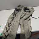 Women Straight Leg Jeans Casual Y2k High Waisted Lace UP Split Hem Jeans Slim Fit Trendy Denim Pants (Medium, Green)