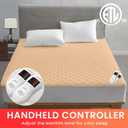Heated Mattress Pad Queen Size, Electric Mattress Pad Cover w/Dual Control 8 Heating Settings, Bed Warmer w/ 4 Auto Shut Off Settings, UL Certified, Deep Pocket, Machine Washable, White