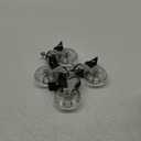 Castor Wheels 2-inch 8 * 15 Screw Brake Transparent Wheel Screw Threaded Stem Casters Office Chair Caster Wheel Clear Swivel Casters with Brake for Sofa Chair Cabinet Casters Wheels