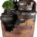 Glenville Water Pump Cascading Water Fountain 14.6"L x 14.6"W x 30.3"H