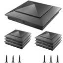 8 Pack Pyramid Aluminum Post Caps 6x6 for Wood Posts (Actual 5.5" x 5.5") Durable Powder-Coated Fence Post Caps for Decks, Patios, Fences, Weather-Resistant, Rust-Proof PC66
