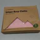 Organic Burp Cloths Baby Boy & Girl - 5-Pack Super Absorbent Cotton Burping Cloths for Babies, Soft & Plush Newborn Spit Up Rags, Infant Towels for Milk Spit Up, Unisex, Large 21" x 10" (Blush)