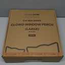 CHEERPALS Cat Window Perch for Indoor Cats Hammock for Window with Reversible Cushion, Foldable Cat Window Bed for Large Cats and Kittens(Grey,Large)